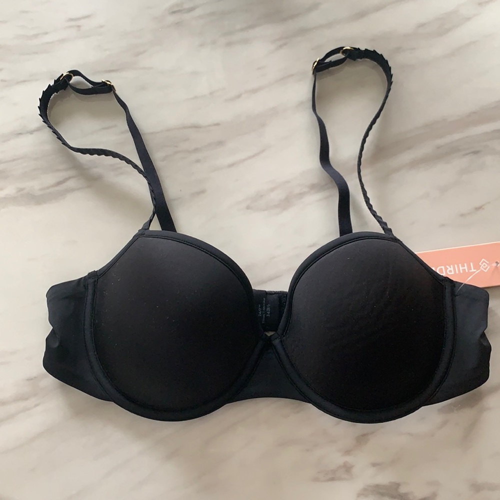 NWT THIRDLOVE T-Shirt bra- black